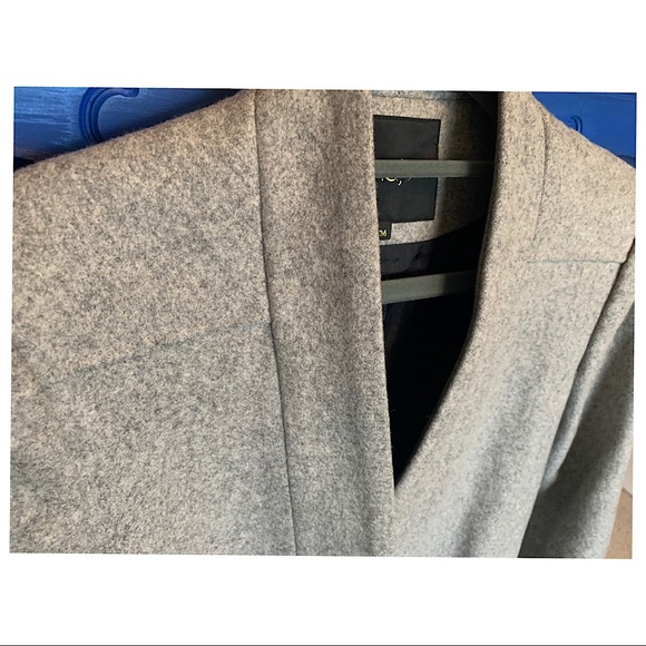 Maje Light Gray Long Wool Coat size 36 US 4 - Picture 3 of 5